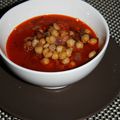 Soupe rouge au chorizo