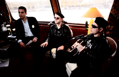 proXima in a boat on the Seine (Paris) during a French TV interview