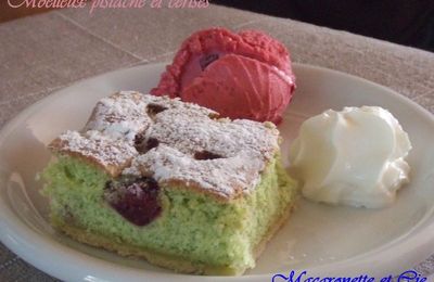 Moelleux à la pistache et Tayberry