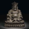 A bronze figure of Budai, Ming dynasty (1368-1644)