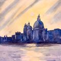 Lever de soleil sur la Salute à Venise