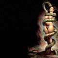 la pomme, le serpent et Eve