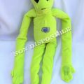 Peluche Personnage Extraterrestre Alien Fantôme Vert Spirale Violet Longs Bras K&M INTERNATIONAL INC