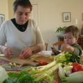 Dimanche au Puy, Gabriel a coupé tous les légumes