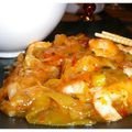 Crevettes sauce piquante 