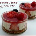 Petits Cheesecake aux fraises (sans oeuf et sans cuisson)