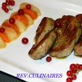 Foie de canard poêlé et fruits d'été