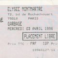 03/04/1996 Elysee Montmatre, Paris, France