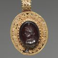 Pendant with Portrait Intaglio, 500s, Byzantium, early Byzantine period, 6th century