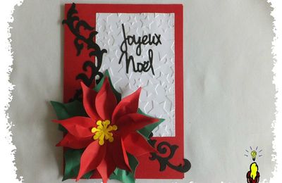 2 cARTes de voeux : découpages pochoir et embossages pour Noël