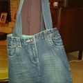 ma création à la couture deux sacs en jean pour petite filles.