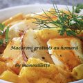 Macaronis gratinés au homard