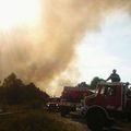 Incendie au Camp de Souge : Intervention d'un bombardier d'eau