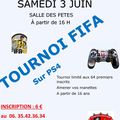 Jeux vidéo : Tournoi FIFA ! Samedi 3 juin à la salle des fêtes