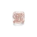 4.00 carats cushion-shaped fancy intense orangy pink diamond ring