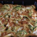 Clafoutis courgette/chèvre au pesto