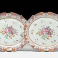 A large and fine pair of famille rose dishes, China, 18th century
