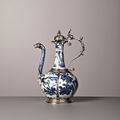Ewer, China, Wanli period, circa 1590-1610 (porcelain) The Netherlands, 19th century (silver mounts)