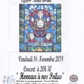 Concert " Honneur à nos Poilus" Vendredi 16 Novembre 2018 à 20 h 30 dans l'église Saint Remi de Congis sur Thérouanne 77440