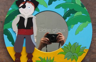 Miroir et patère Félix le pirate