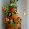 Gâteau de couches #Diaper cake #baby safary #jungle #lion king #for babyboy