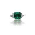 A fine emerald and diamond ring, by Tiffany & Co