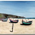 Sur la plage de Nazaré