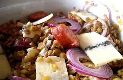 Salade de lentilles au Morbier