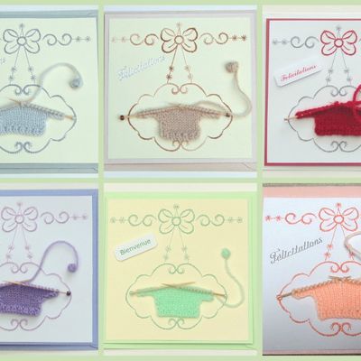 Cartes brodées de naissance