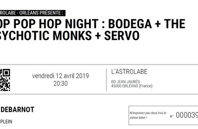 The Psychotic Monks / Bodega - Vendredi 12 Avril 2019 - Astrolabe (Orléans)