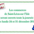 Ouverture toute la journée des commerces de Saint-Léon les lundis 24 et 31 décembre 2018
