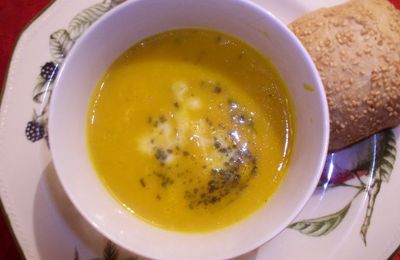 Velouté Carottes, lait de coco et curcuma