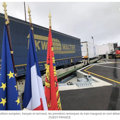 REVUE DE PRESSE NORMANDE au 17 juillet 2025: inauguration de la ligne de ferroutage Cherbourg-Bayonne