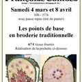 Et cela continue avec de la broderie 