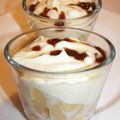 Verrines poires/chantilly sauce carambar