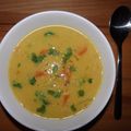 soupe de lentilles corail curcuma-coco