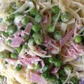 Tagliatelle en rose et vert