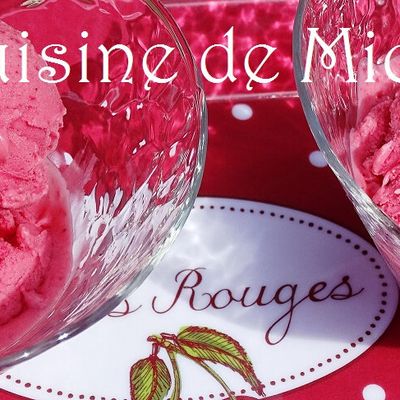 Glace aux framboises