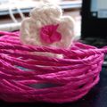 Un bouquet de fleurs au crochet