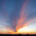 Coucher de soleil magnifique sur Compiègne, Picardie - France