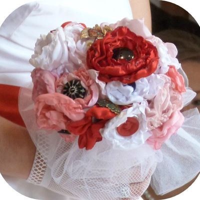 Mon bouquet, tissus et boutons