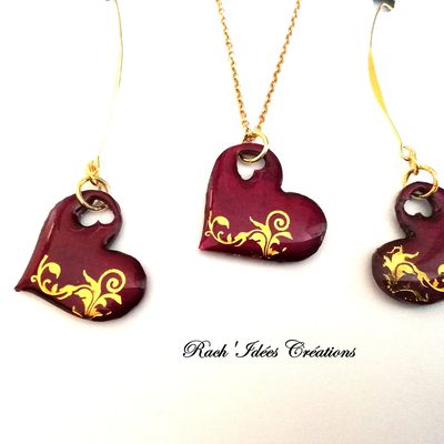 Une parure boucles d'oreilles et son pendentif