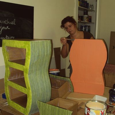 stage meubles en carton