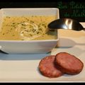 Soupe aux pois cassés et à la saucisse de morteau