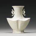A fine and rare white-glazed soft paste vase, Qing dynasty, 18th century