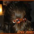 barrette cheveux automnale mmaron/orange
