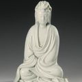 A 'Dehua' Figure of seated Guanyin. Qing dynasty, 17th century