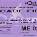 Arcade Fire - Lundi 19 Mars 2007 - Olympia (Paris)