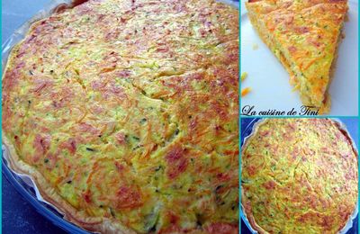 Tarte courgettes, carottes râpées