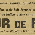 Tour de France 1934 (2e partie) : Ballon d'Alsace & Belfort ville étape 